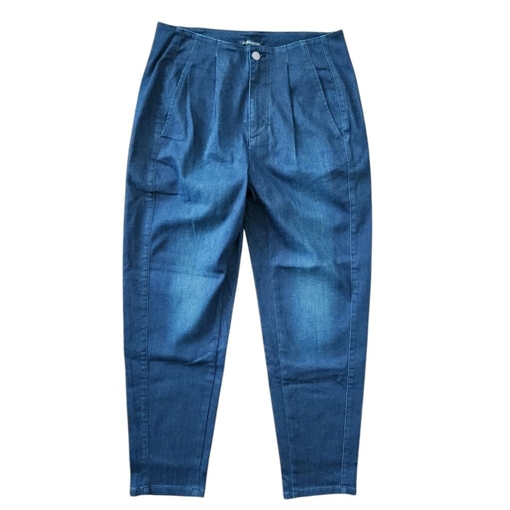 Eileen Fisher Indigo Blue Barrel Jeans